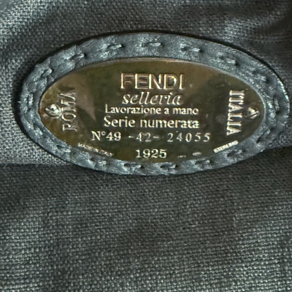 Authentic Fendi Dark Grey Leather Tote Bag! COA Included! - Picture 13 of 14